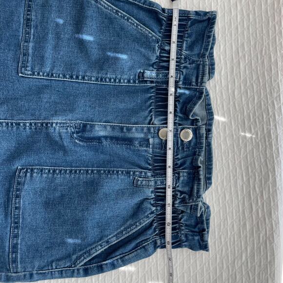 Denim Blvd Paper Bag
 Skirt Small Pockets Paper Bag Waist Mini Stretch Vacation - Picture 10 of 10